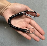 Image 2 of Retractable Coiled Lanyard with Carabiner Clip – 2-Pack