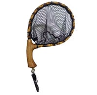 Image 2 of Handcrafted Wooden Landing Net with Knotless Rubber Mesh