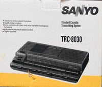 Image 3 of Sanyo TRC-8030 Transcription Cassette Player With Accessories And Box