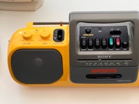 Image 1 of Sony CFS-904 Yellow Sports Cassette Tape Boombox