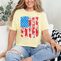 Image 1 of PATRIOTIC FLORAL FLAG