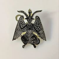 Image 1 of Golden Baphomet Enamel Pin