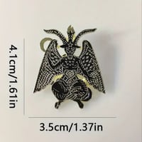 Image 2 of Golden Baphomet Enamel Pin