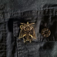 Image 4 of Golden Baphomet Enamel Pin