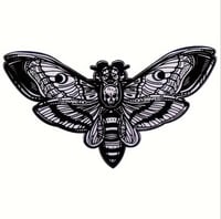 Image 1 of Black Death Moth Enamel Pin