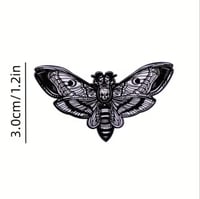 Image 2 of Black Death Moth Enamel Pin
