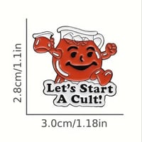Image 2 of Let's Start A Cult Kool Aid Man Enamel Pin