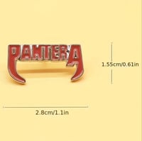 Image 2 of Red Pantera Enamel Pin