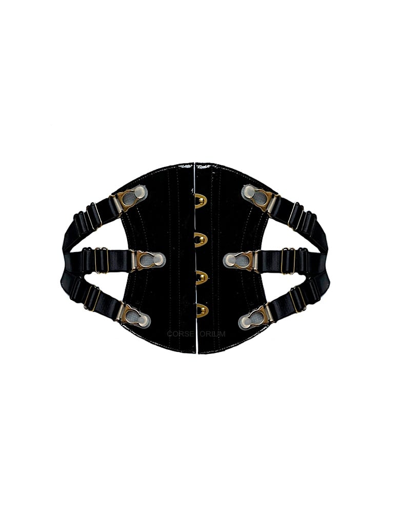 Image of LILITH SUSPENDER WASPIE PATENT LEATHER