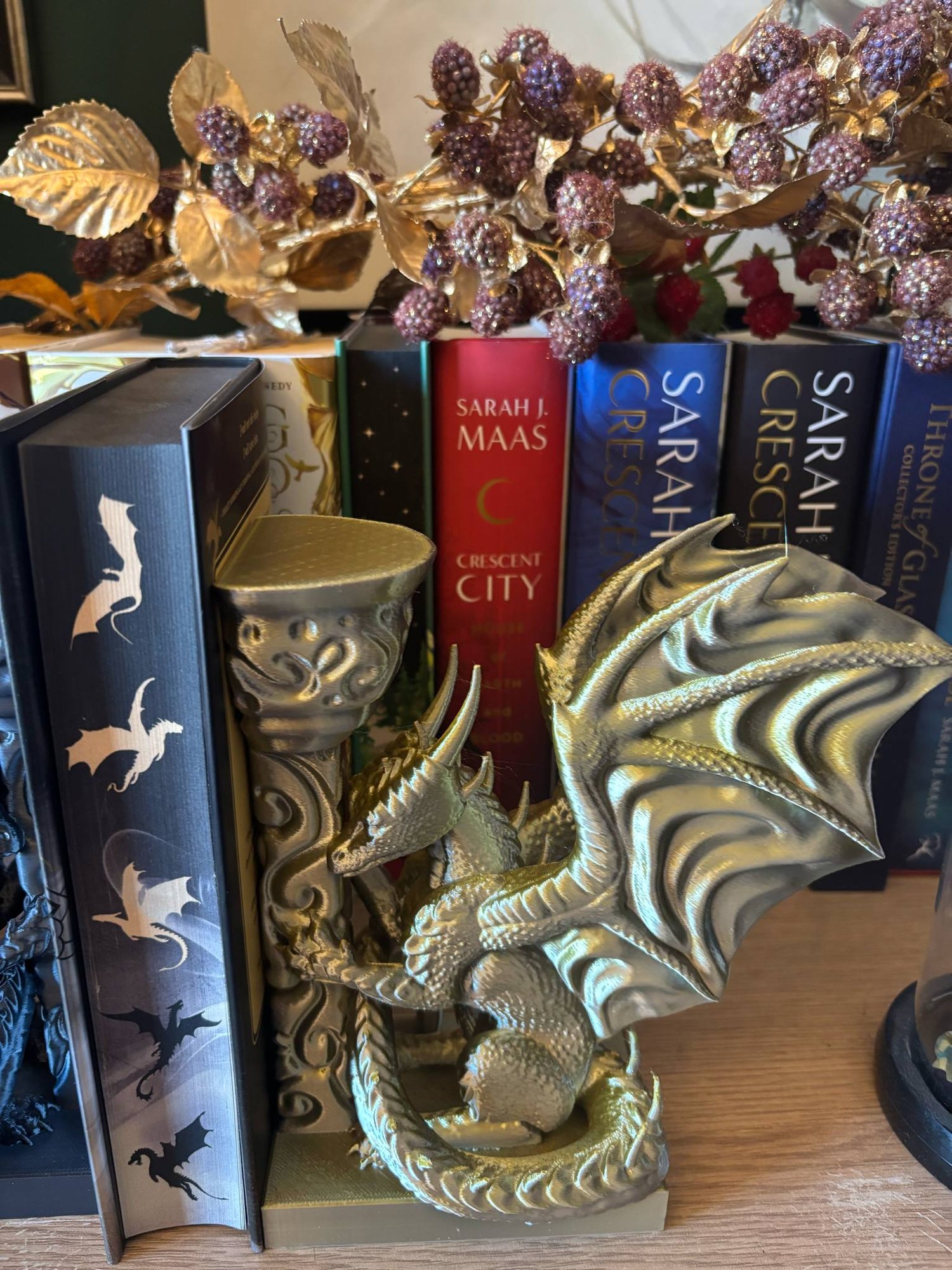 Image of Duel chrome shift dragon book ends