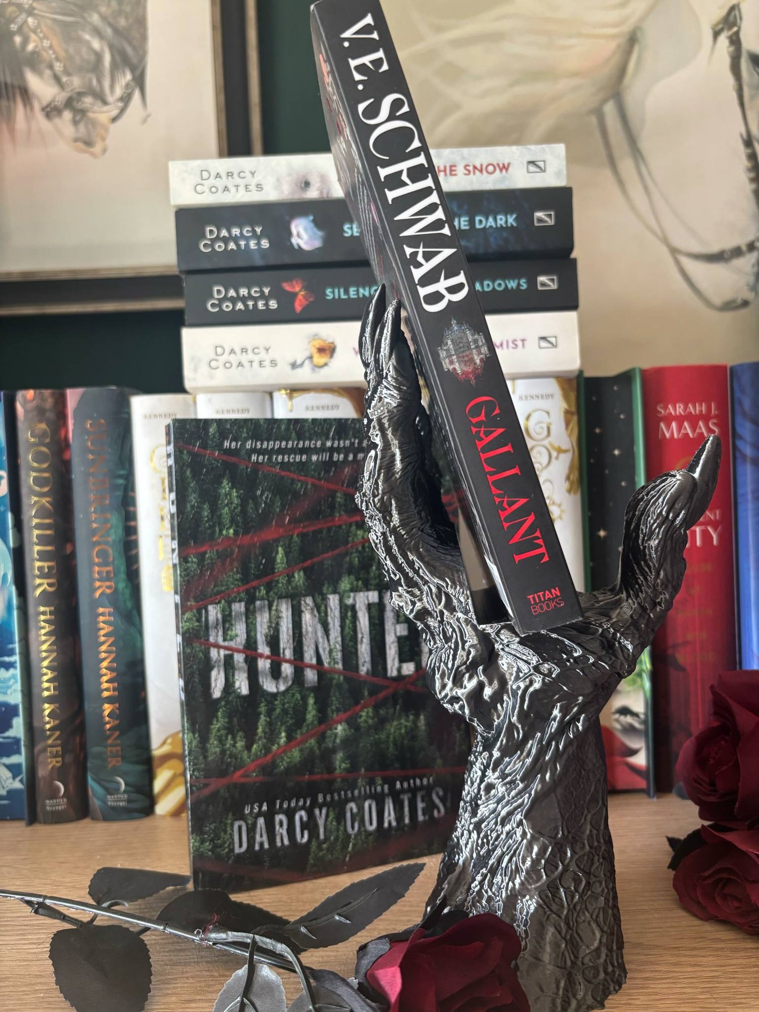 Image of Death's Grasp Book Display Haunted Book holder hand