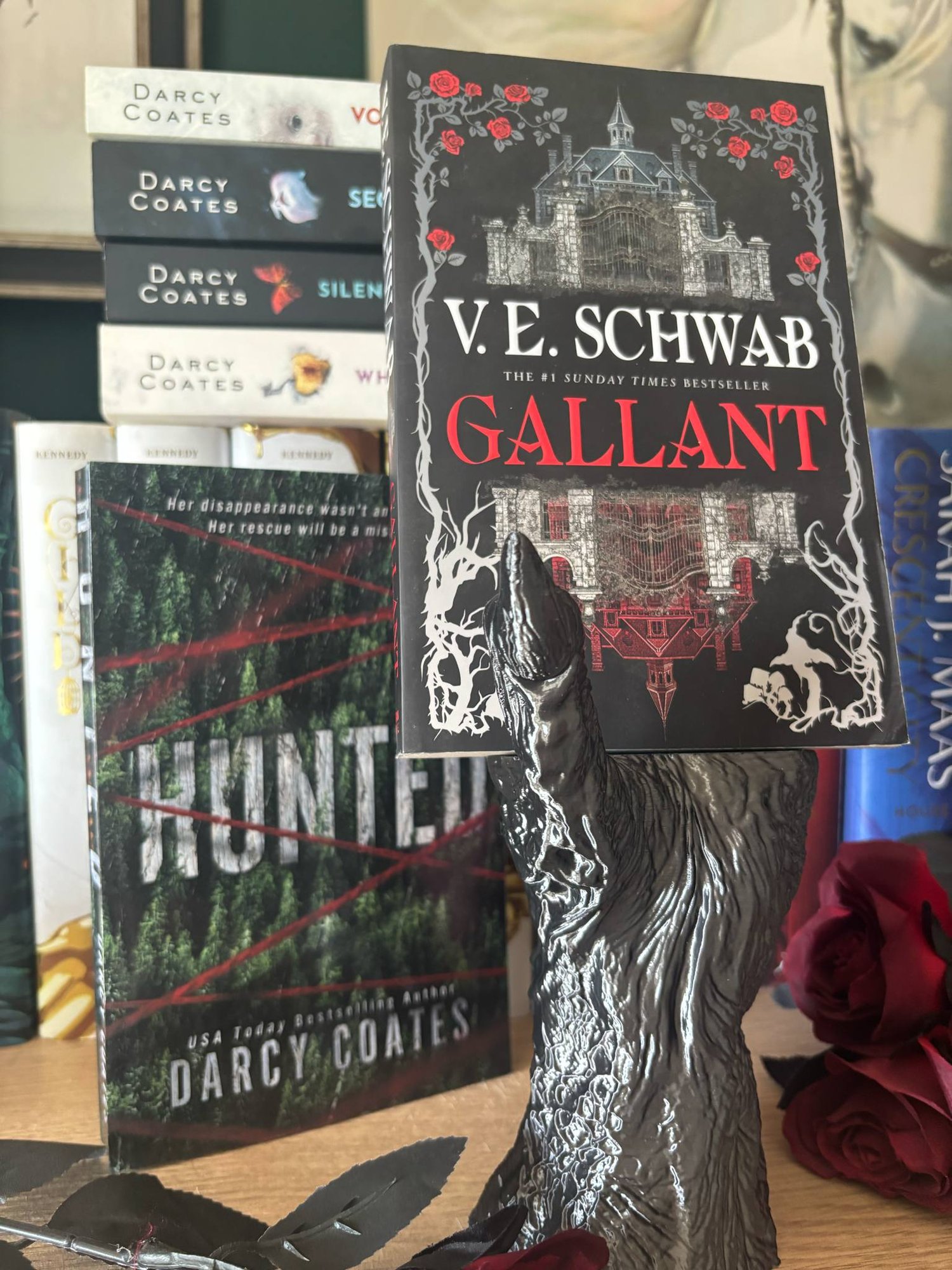 Image of Death's Grasp Book Display Haunted Book holder hand