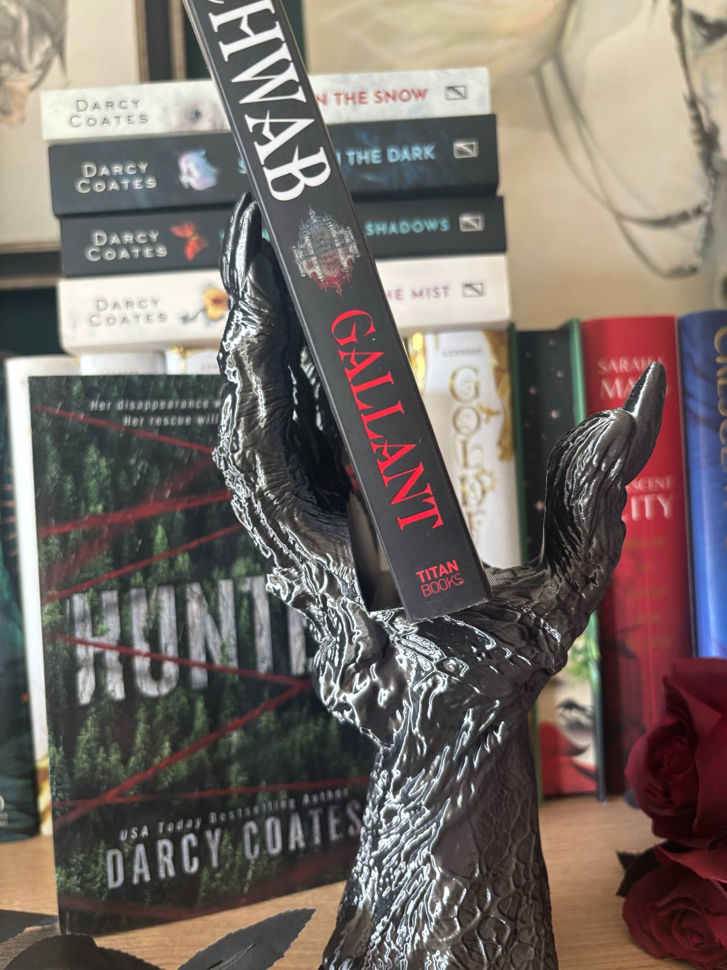 Image of Death's Grasp Book Display Haunted Book holder hand