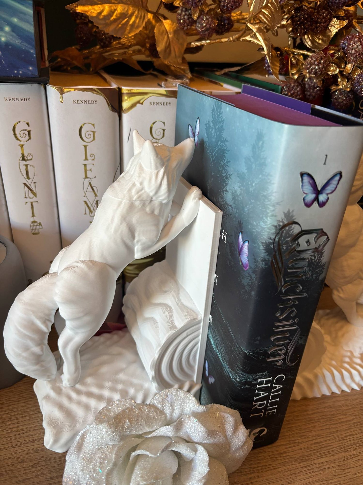 Image of Leaping fox bookends 