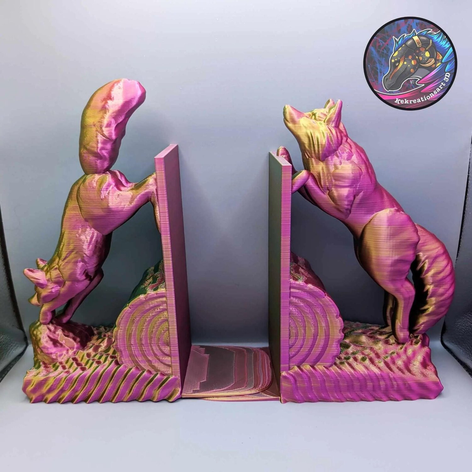 Image of Leaping fox bookends 