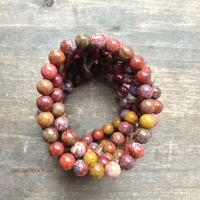 Image 2 of Red Creek Jasper, Gemstone Bracelet, For Grounding, Protection & Emotional Stability