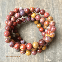 Image 3 of Red Creek Jasper, Gemstone Bracelet, For Grounding, Protection & Emotional Stability