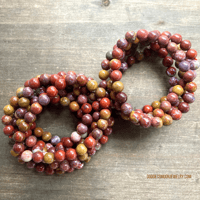 Image 4 of Red Creek Jasper, Gemstone Bracelet, For Grounding, Protection & Emotional Stability