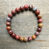 Image 6 of Red Creek Jasper, Gemstone Bracelet, For Grounding, Protection & Emotional Stability