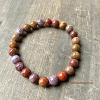 Image 7 of Red Creek Jasper, Gemstone Bracelet, For Grounding, Protection & Emotional Stability