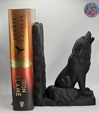 Image 7 of Howling wolf bookends 