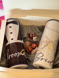 Image 2 of Bride & groom skinny tumblers
