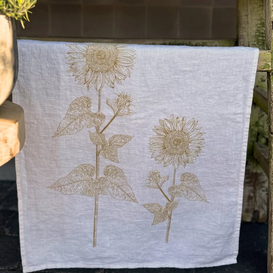 Image of Torchon lin 45 x 65 cm Tournesol