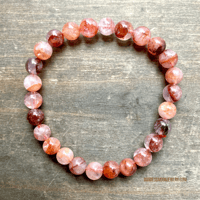 Image 2 of Fire Quartz Bracelet, Hematoid Quartz Crystal, Sacral Chakra Stone, For Emotional Balance
