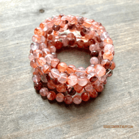 Image 4 of Fire Quartz Bracelet, Hematoid Quartz Crystal, Sacral Chakra Stone, For Emotional Balance