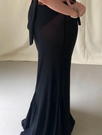 Image 2 of Black Mesh Mermaid Maxi Skirt