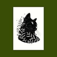 A6 Print/Postcard 'Botanical Cat'