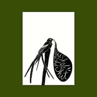 A6 Print/Postcard 'Cursing Bird I'