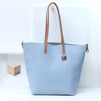 Image 1 of Slouchy Wide Tote in pebbled sky