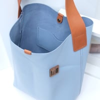 Image 5 of Tube Tote in pebbled sky
