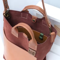Image 5 of Suede Pops Two-way Tote root beer body