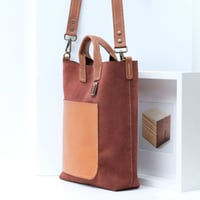 Image 4 of Suede Pops Two-way Tote root beer body
