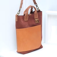 Image 2 of Suede Pops Two-way Tote root beer body