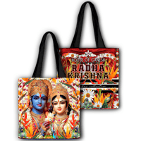 Image 1 of Radha Krishna tote bag 45x45cm