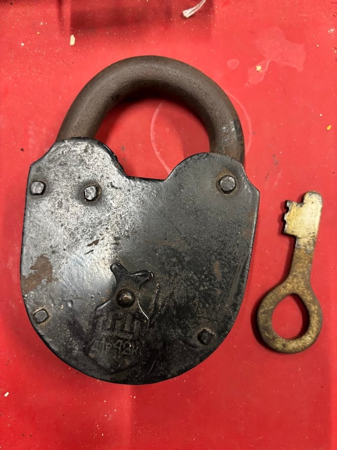 Old heavy duty, padlock