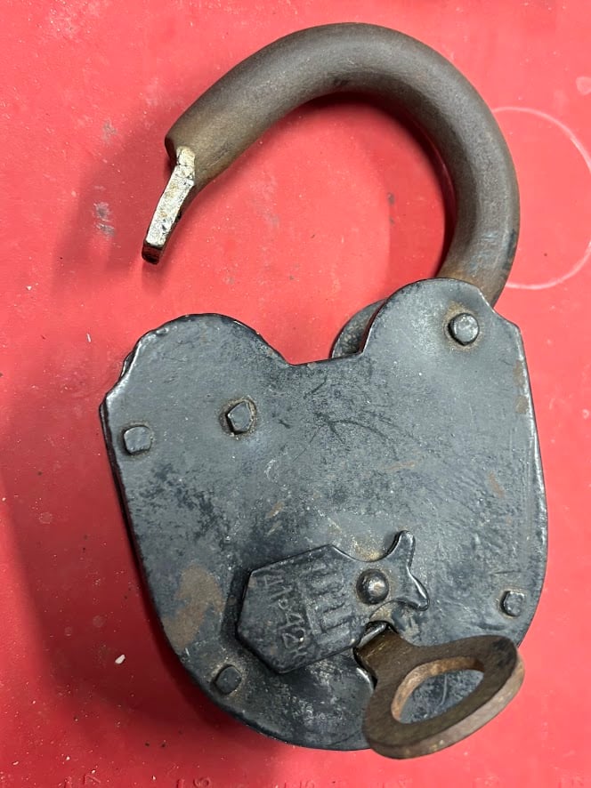 Old heavy duty, padlock