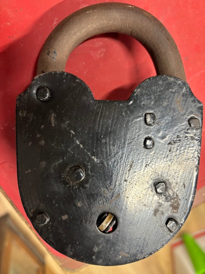 Old heavy duty, padlock