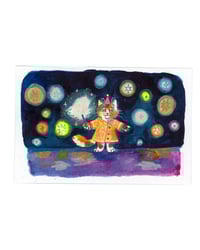 Image 2 of A6 - La chat magicien - illustration originale