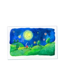 Image 1 of A6 - La petite maison rouge - illustration originale