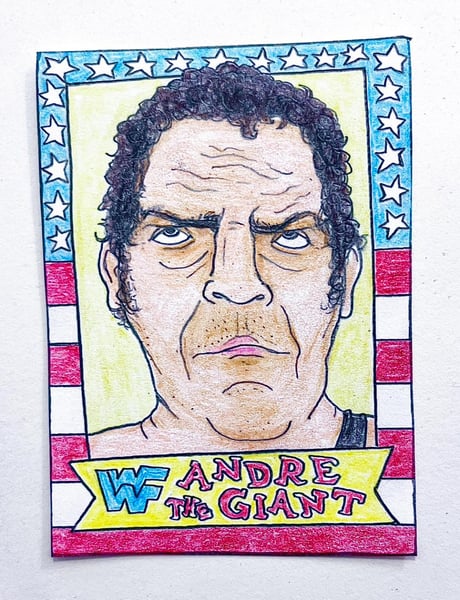 Image of Original pencil artwork—Andre the Giant