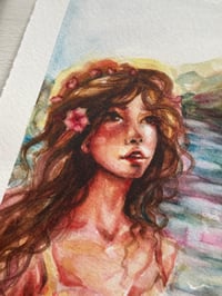 Image 4 of ISLAND MERMAID, Original Watercolor Painting