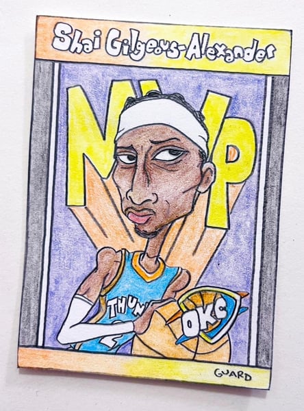 Image of Original pencil artwork—Shai Gilgeous-Alexander