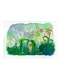 Image 1 of A6 - La fleur oiseau - illustration originale
