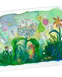 Image 2 of A6 - La fleur oiseau - illustration originale