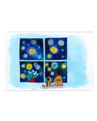Image 2 of A6 - La fenêtre nuit - illustration originale