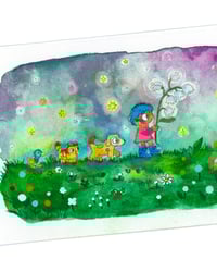 Image 1 of A6 - La file indienne au canard - illustration originale